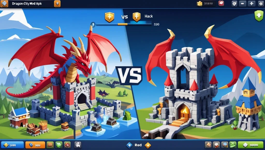 dragoncitymodapk vs clashofclanshack 2025