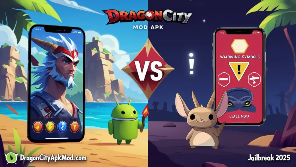 dragon city mod apk vs jailbreak 2025