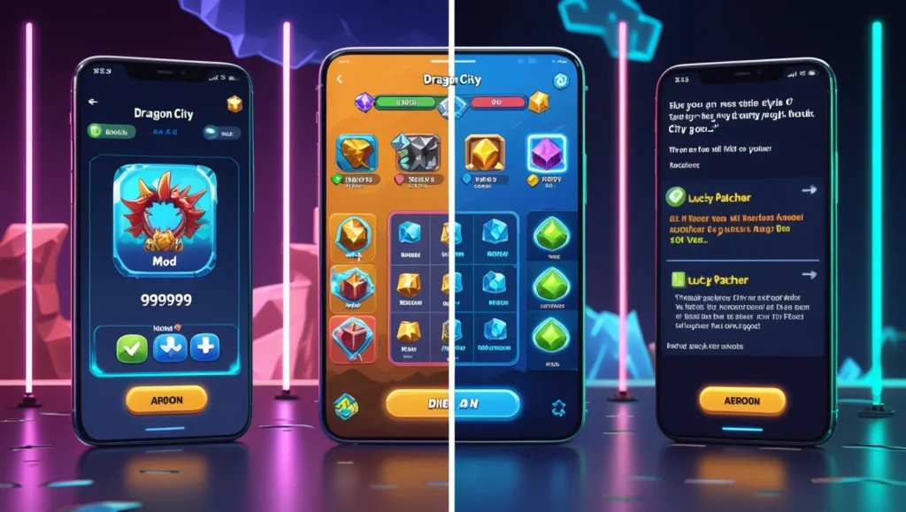 dragoncitymodapk vs luckypatcher 2025