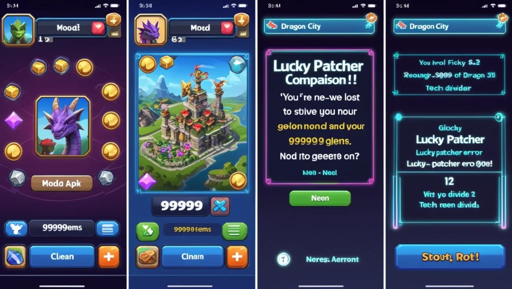 dragoncitymodapk vs luckypatcher 2025