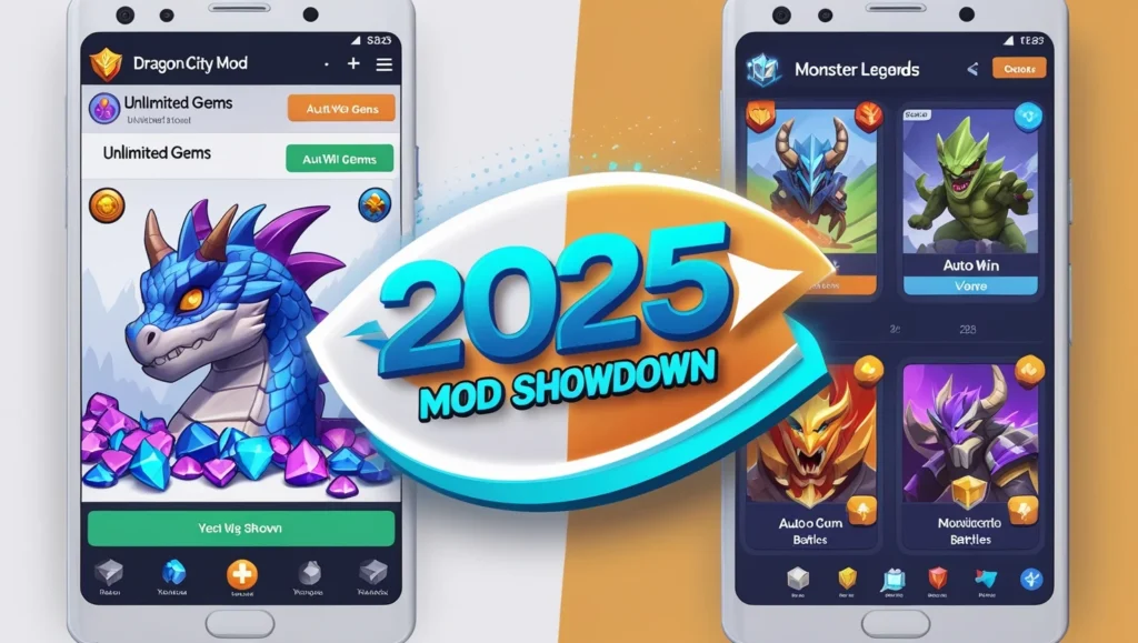 dragoncitymodapk vs monsterlegendsmod 2025